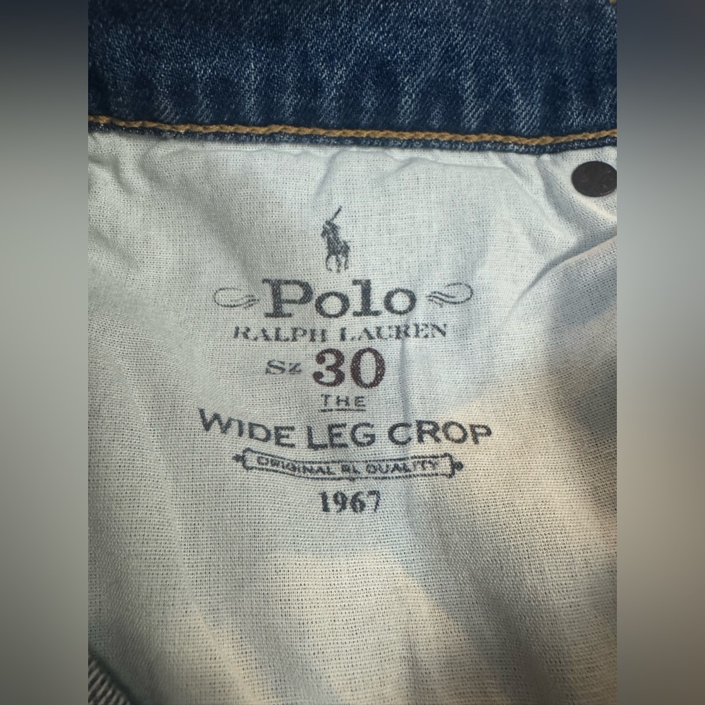 NWT Polo by Ralph Lauren Women's wide leg crop jeans yarn dyed - Picture 4 of 9
